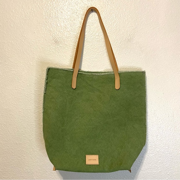 Graf Lantz Handbags - Graf Lantz Green Raw Trim Hana Tote Bag Purse